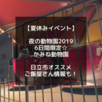 【茨城 日立 水戸 夏休みイベント】夜の動物園 2019☆６日限定 かみね動物園で夏を満喫。子供も喜ぶ夏休みの思い出に♡日立のオススメご飯屋情報《夏休みに役立つ！子連れご飯＆イベント情報》